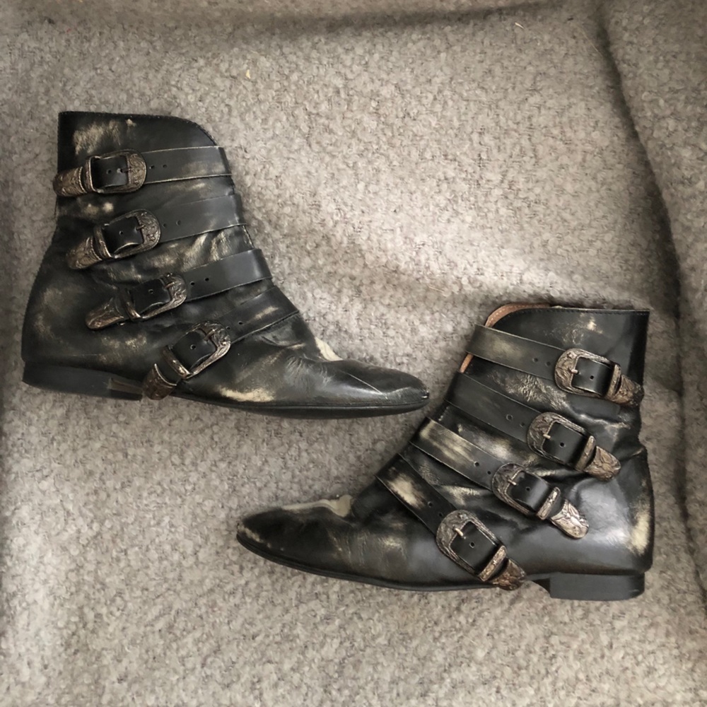 Leather Free People Boots